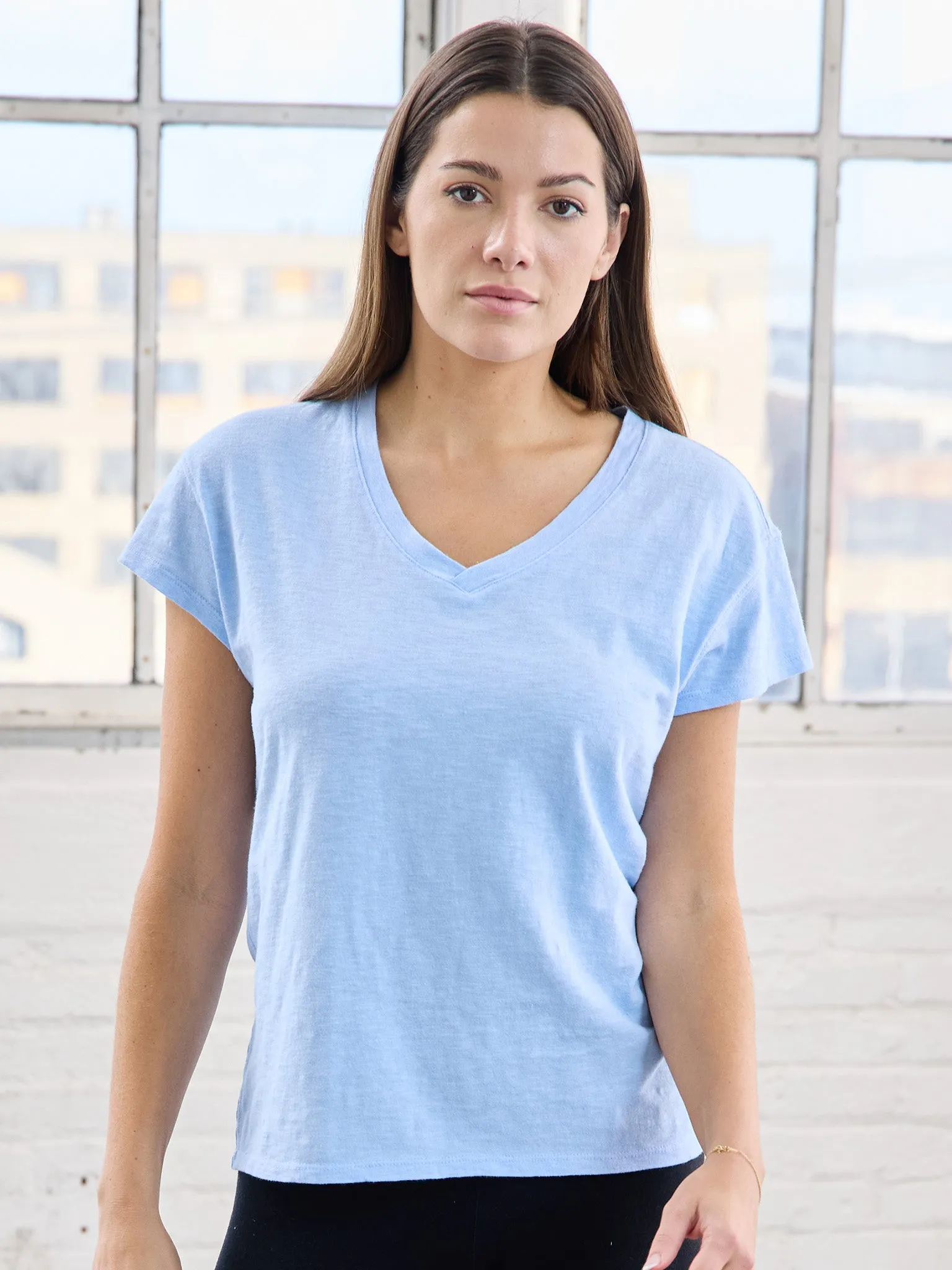 Pigment Dyed V-Neck Tee