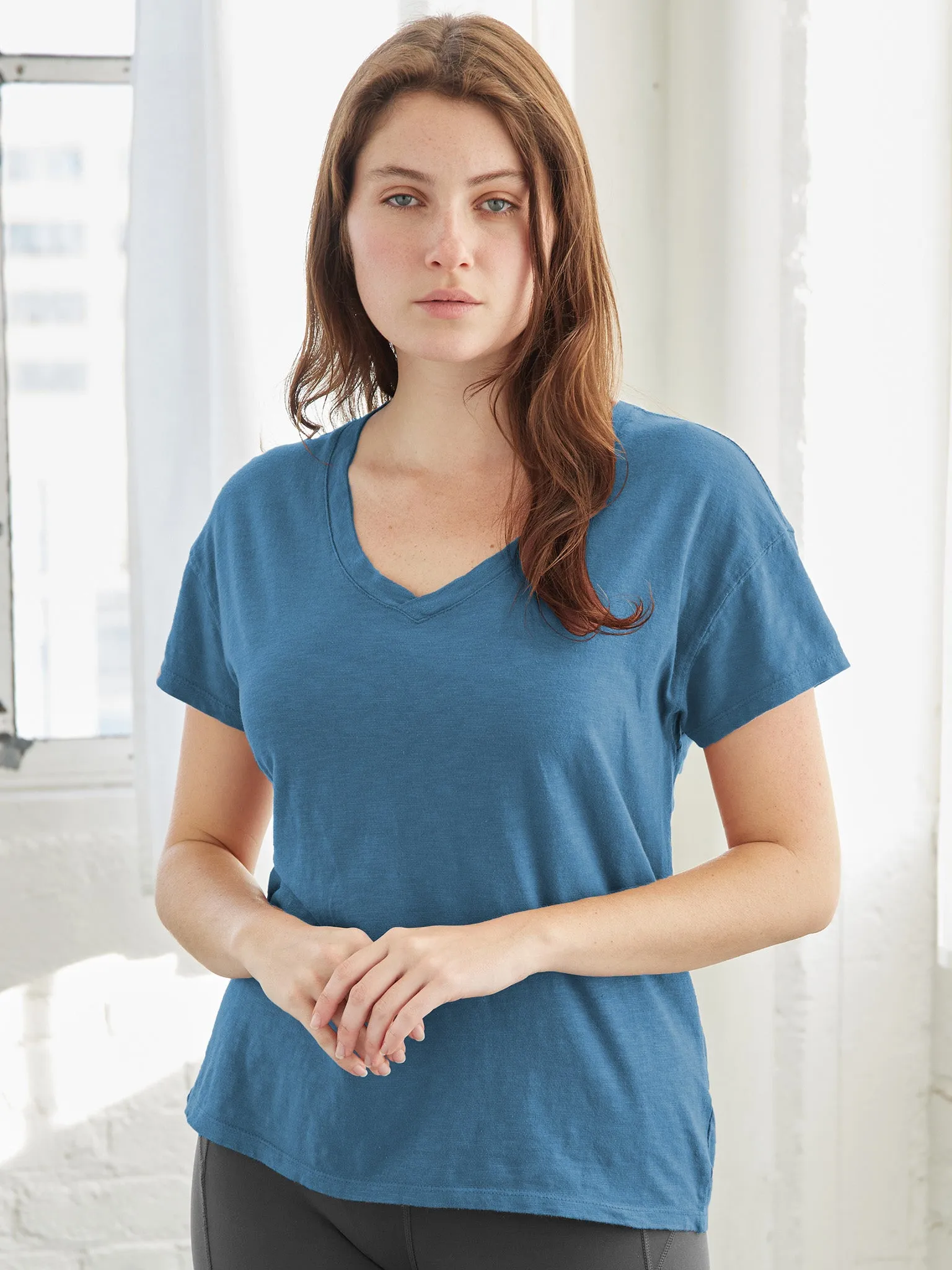 Pigment Dyed V-Neck Tee