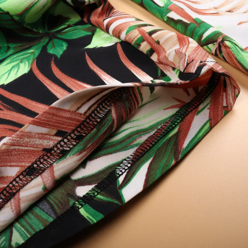 Plant Print Sleeveless Mom and aughter Matching Jumpsuits