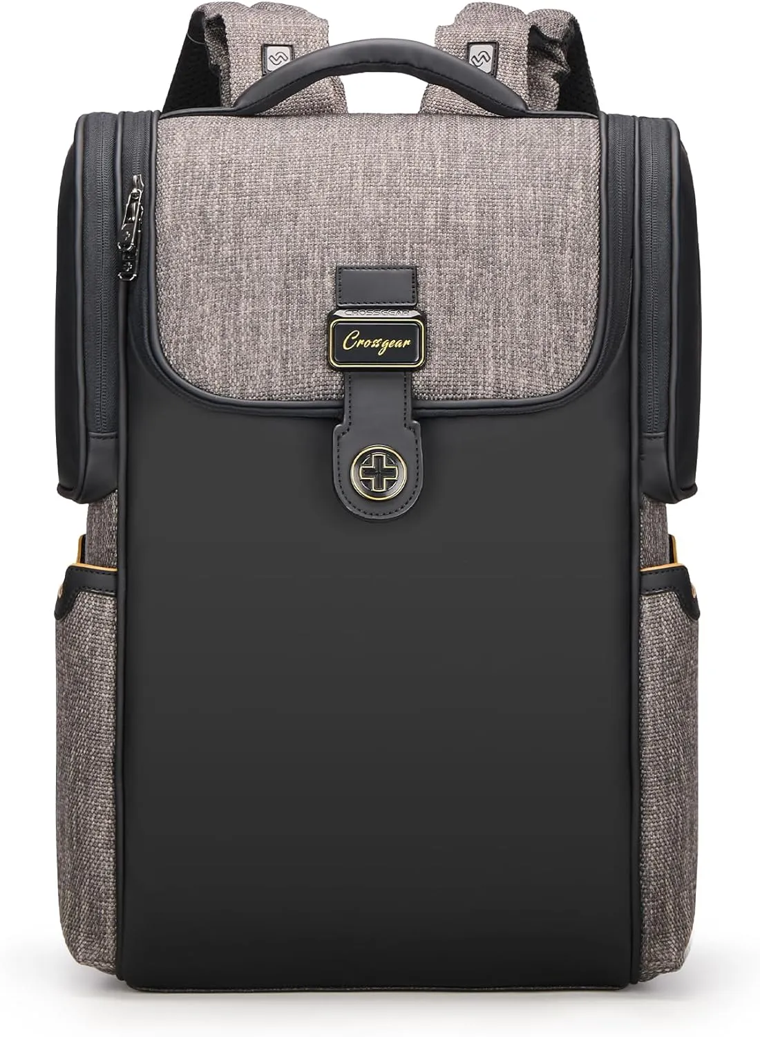 Professional Business Laptop Backpack for Men - Ergonomic Lightweight Design, Eco-Conscious Water Resistant Vintage Computer Backpack for 14 Inch Laptop, Office Travel & Casual Daypack, 24L