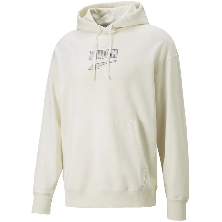 Puma Mens Downtown Logo Hoodie Cream
