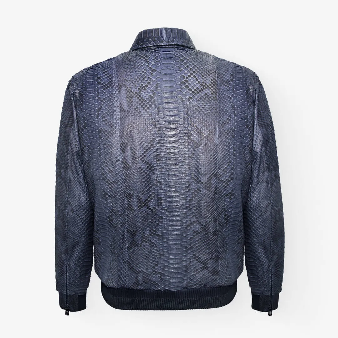 Python Leather Flight Jacket