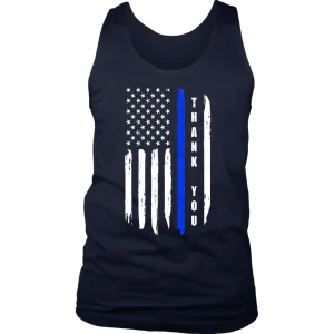 "Thank you" - Thin Blue Line Flag Tank tops