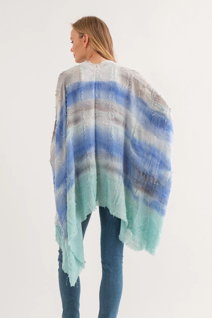 RAJ ARIANA AQUA TIE DYE KIMONO