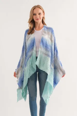 RAJ ARIANA AQUA TIE DYE KIMONO