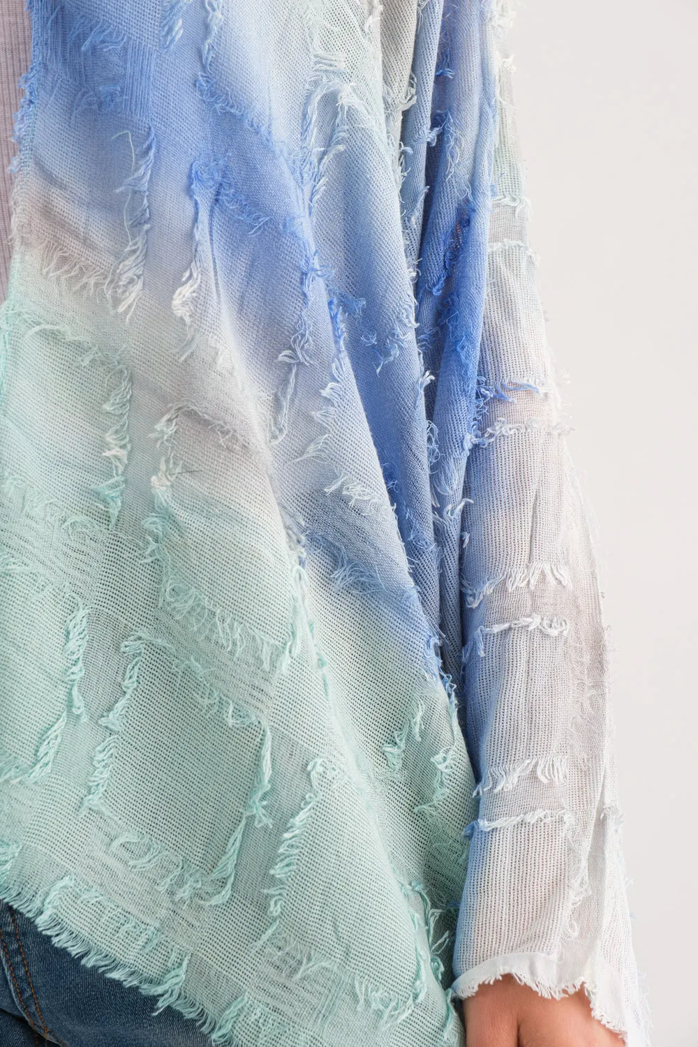 RAJ ARIANA AQUA TIE DYE KIMONO