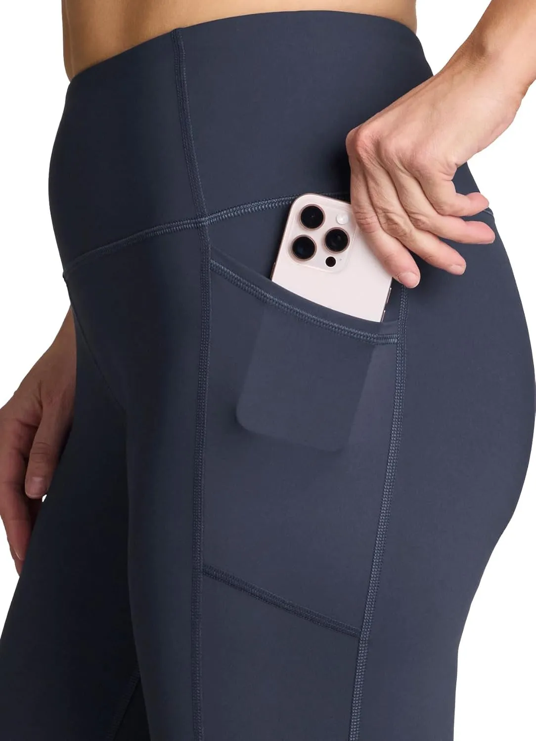RBX Activewear Plus Size Legging for Women in Capri Length High Waist Squat Proof Running Yoga Pants with Pockets