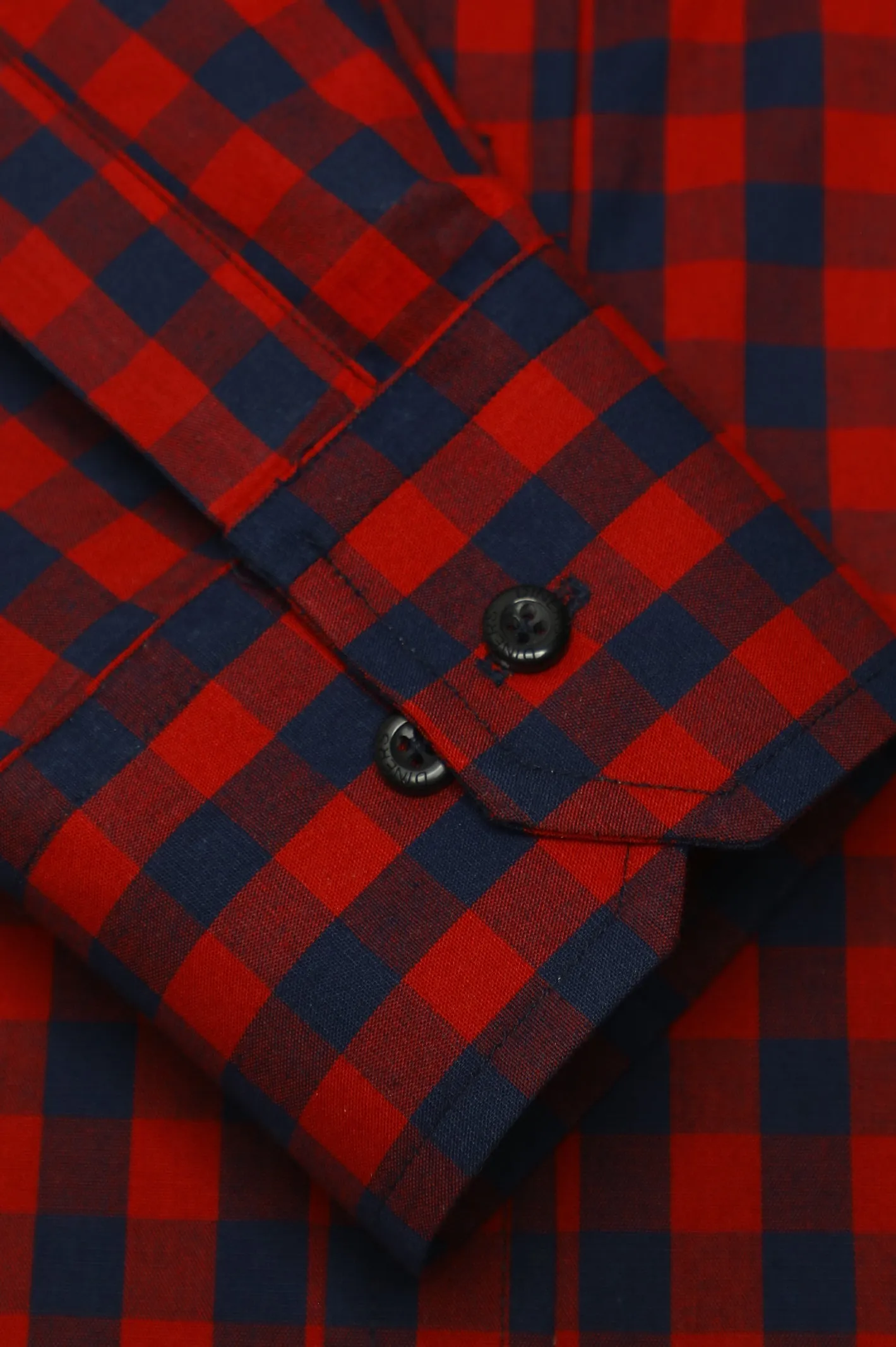 Red Gingham Check Casual Shirt