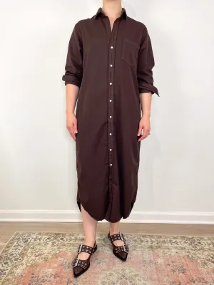 Rory Maxi Shirtdress in Espresso