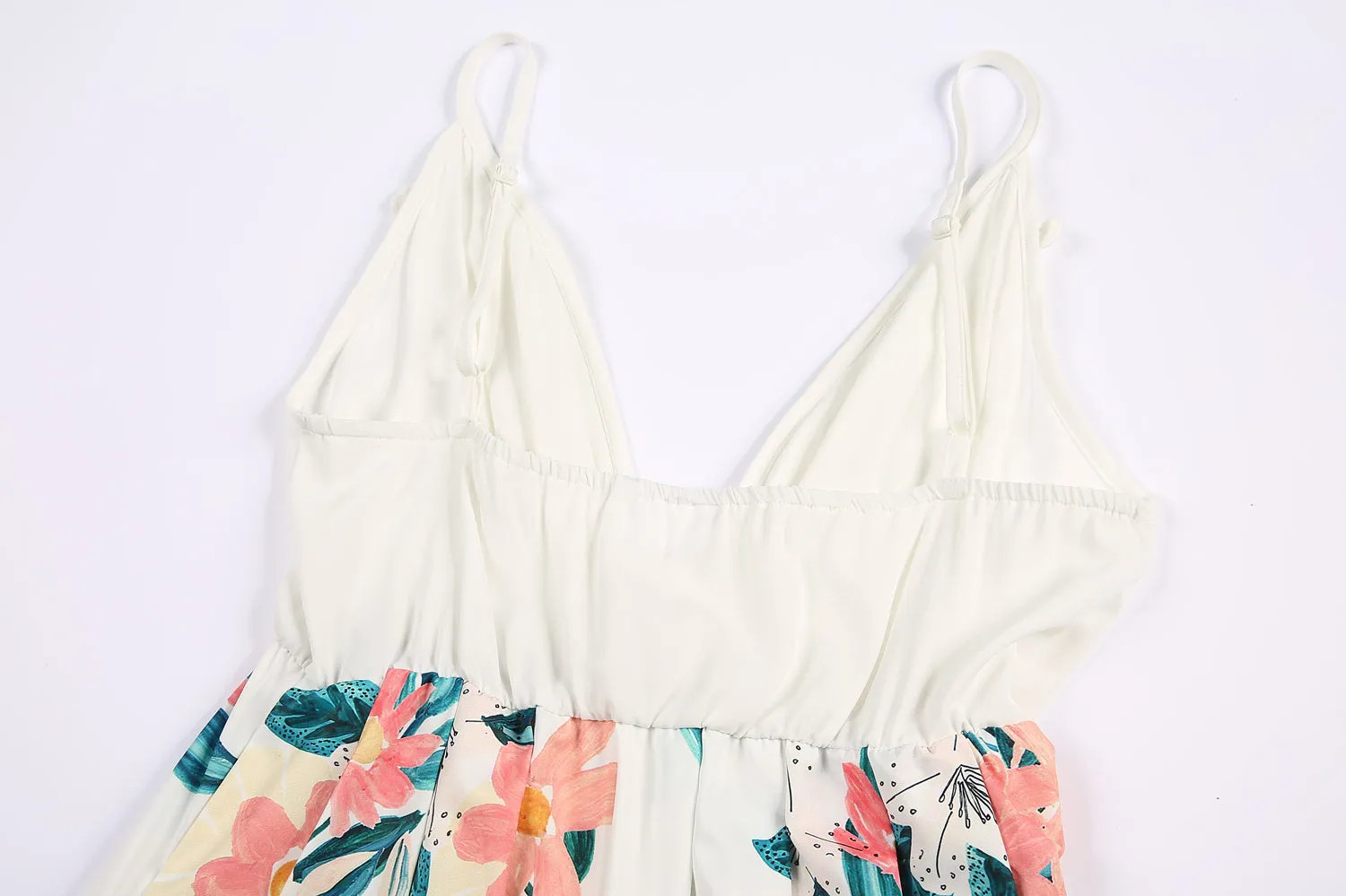 Ruffle Floral Sleeveless Matching Midi Sling Chiffon Dresses