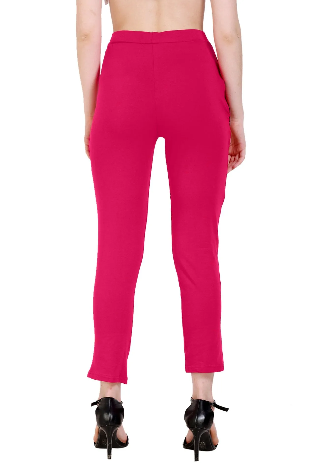Sona Women's/Girl's International Soft  Cotton Regular Fit Straight Pants/Trouser-Red