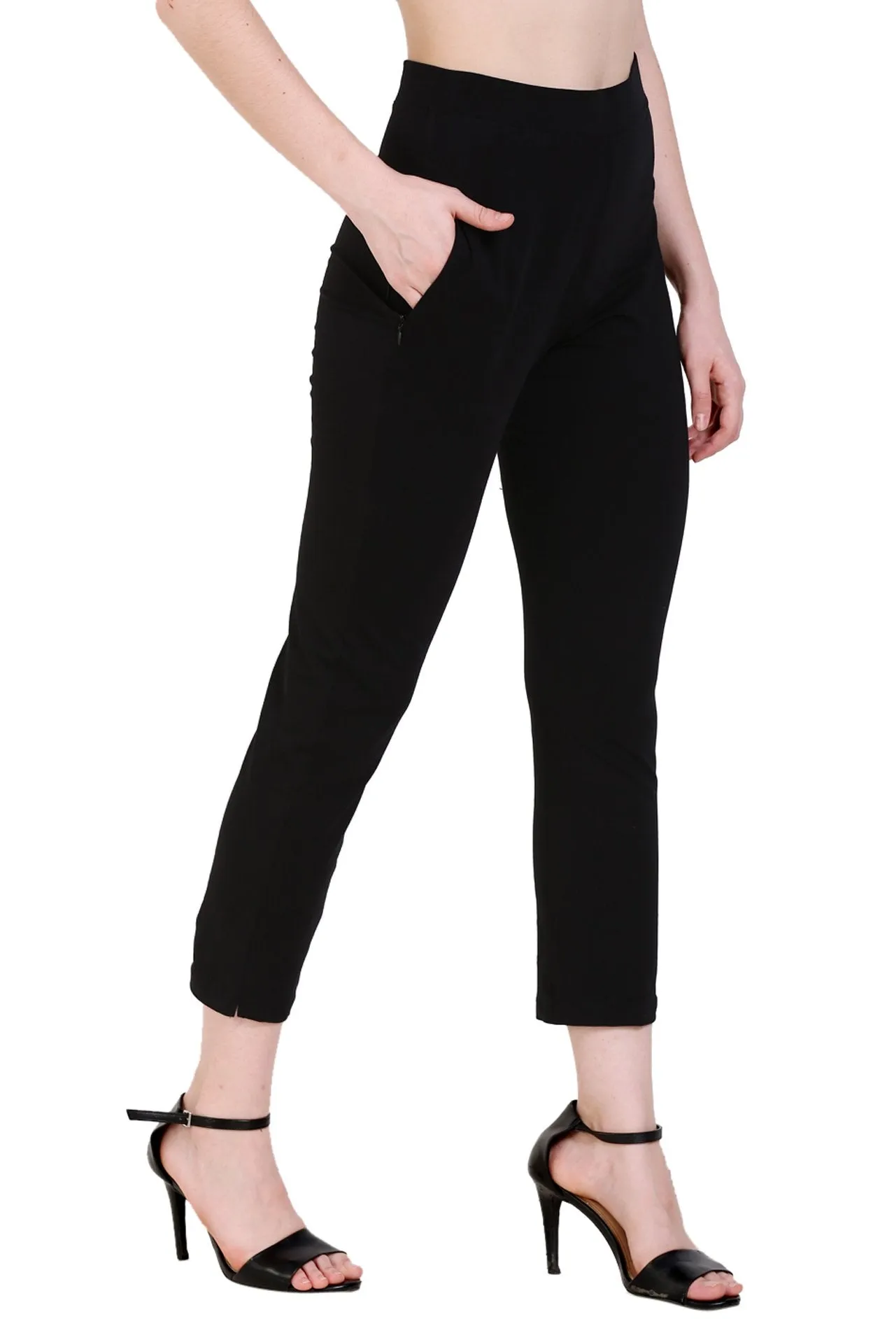 Sona Women's/Girl's International Soft  Cotton Regular Fit Straight Pants/Trouser-Red