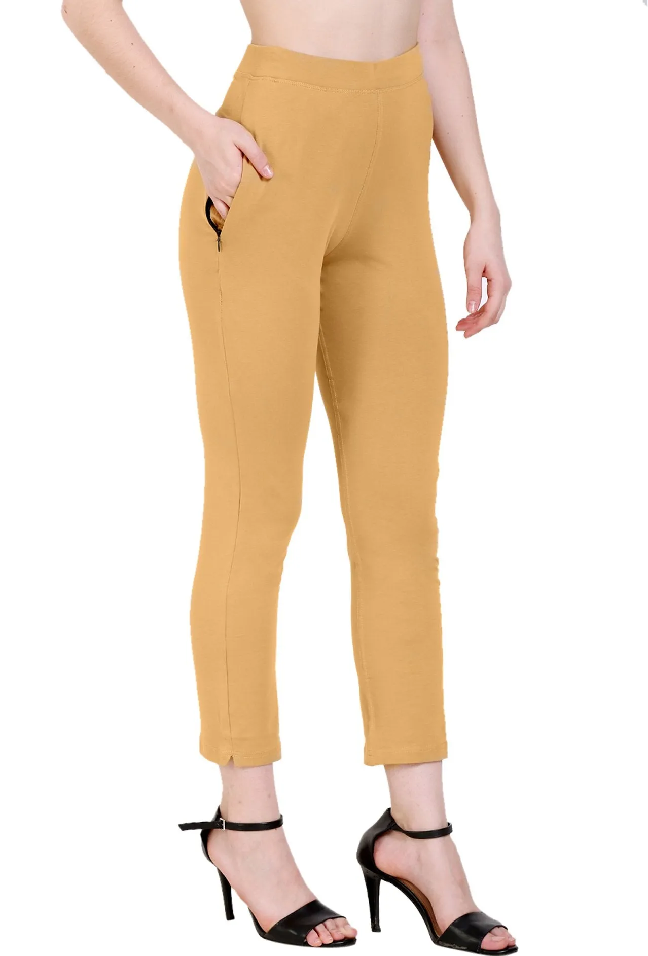 Sona Women's/Girl's International Soft  Cotton Regular Fit Straight Pants/Trouser-Red