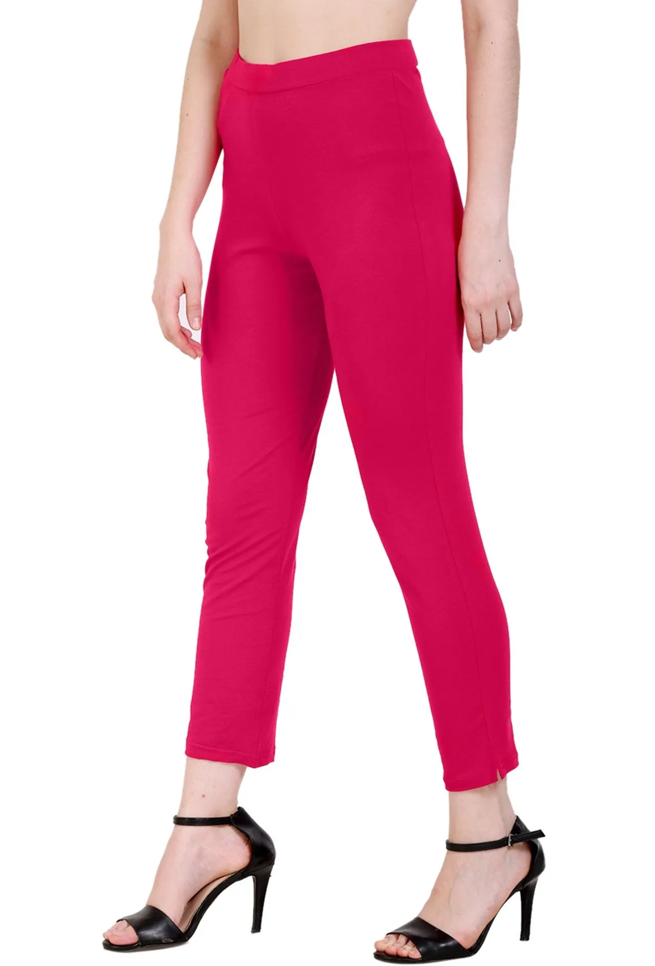 Sona Women's/Girl's International Soft  Cotton Regular Fit Straight Pants/Trouser-Red