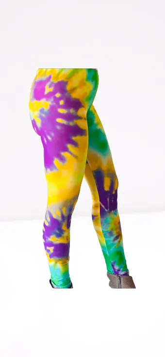 Spandex Leggings Adult - Tie Dye Swirls