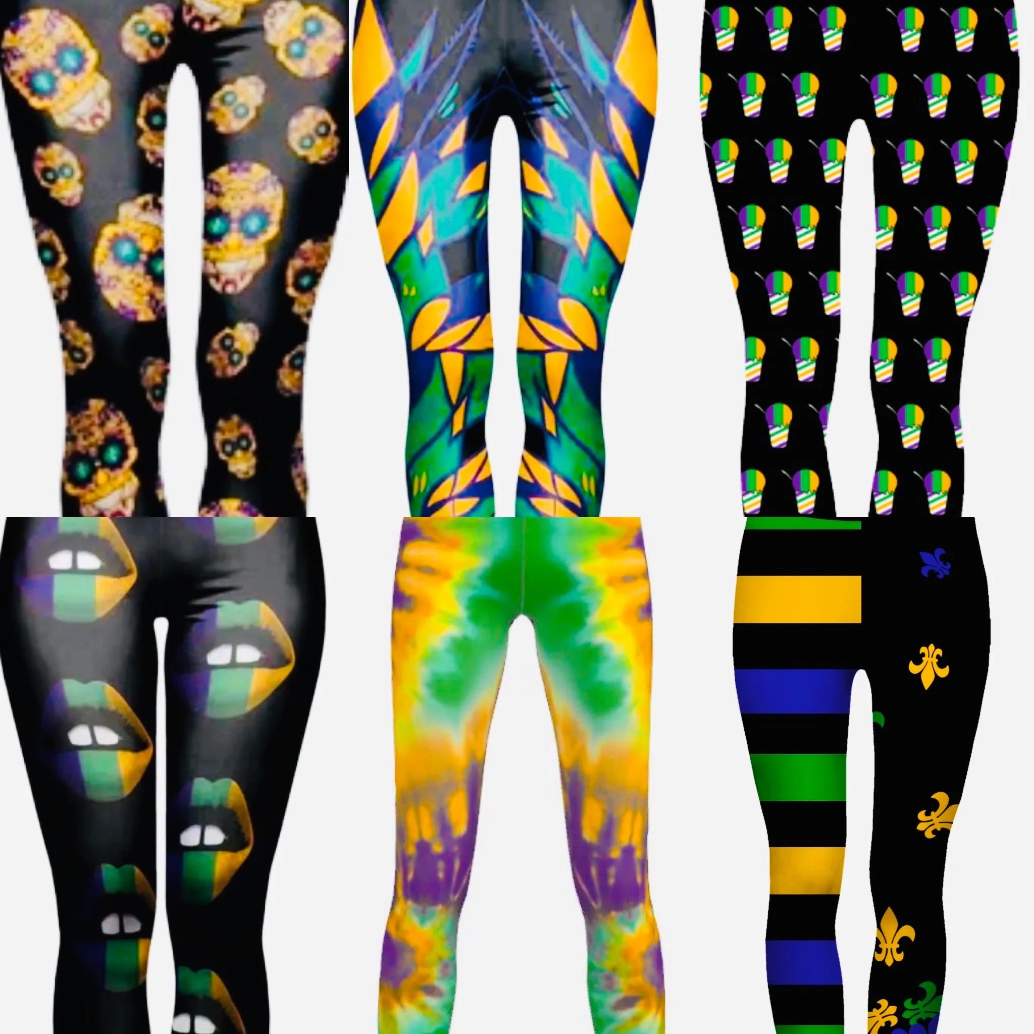Spandex Leggings Adult - Tie Dye Swirls