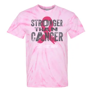 Stronger Than Cancer Cyclone Pinwheel Tie-Dyed Pink T-Shirt