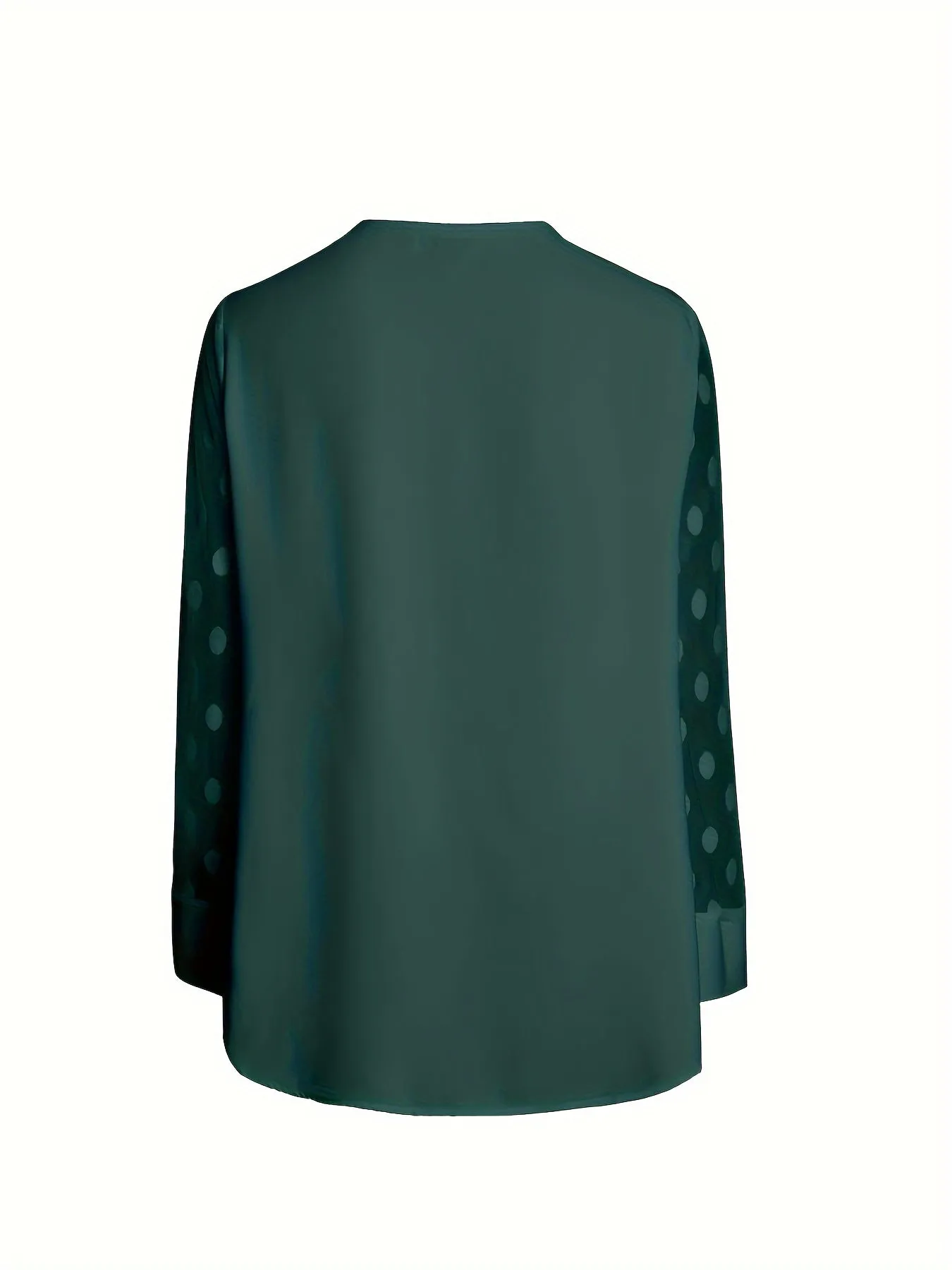 Stylish Notched Neck Blouse Elegant ButtonFront Long Sleeve