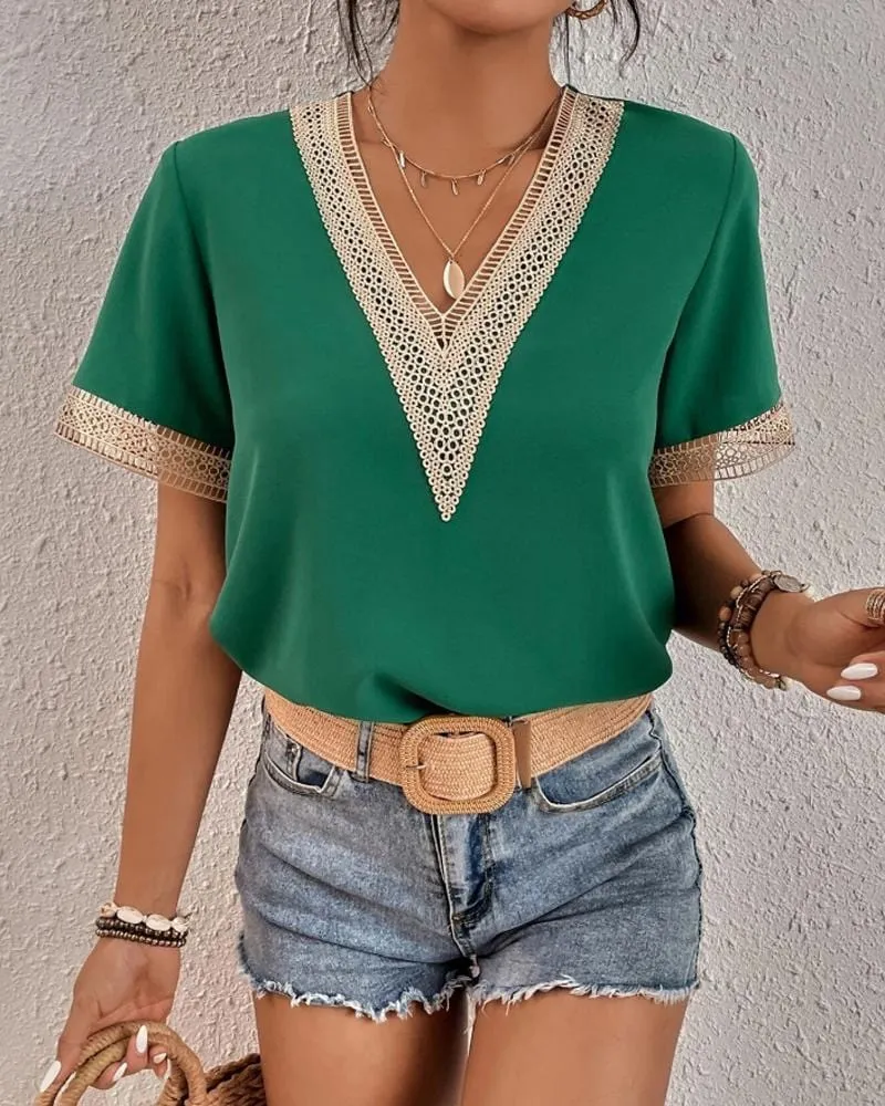 Stylish Summer Lace T-Shirt