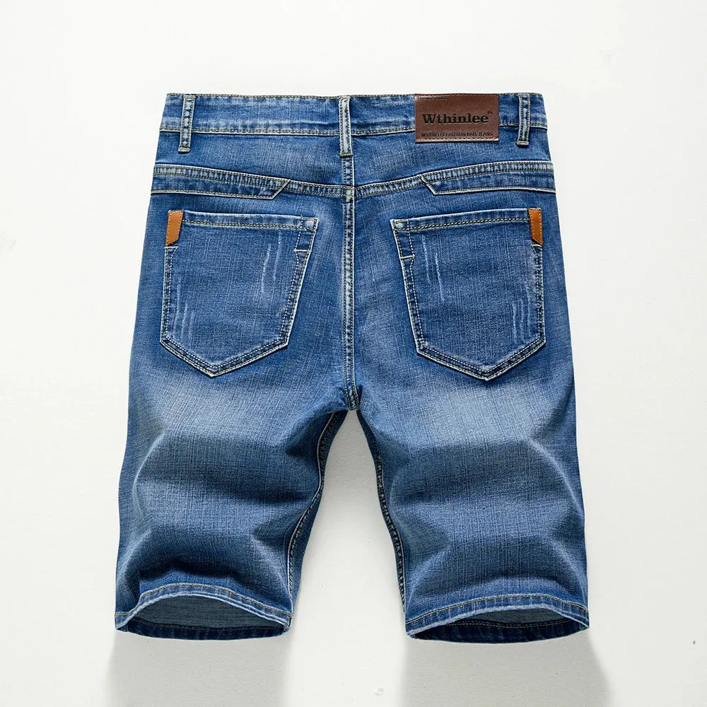 Summer Denim Stretch Fashion Design Men's Jeans Slim Straight