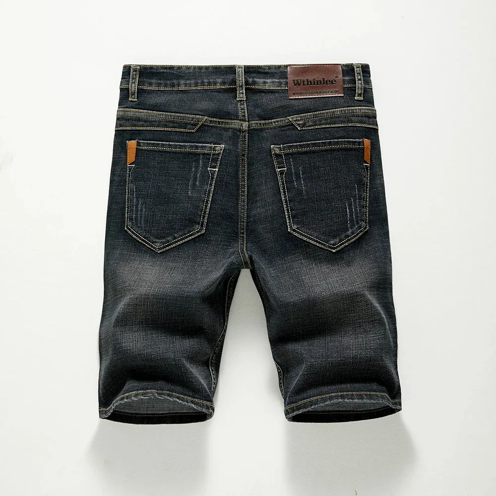 Summer Denim Stretch Fashion Design Men's Jeans Slim Straight