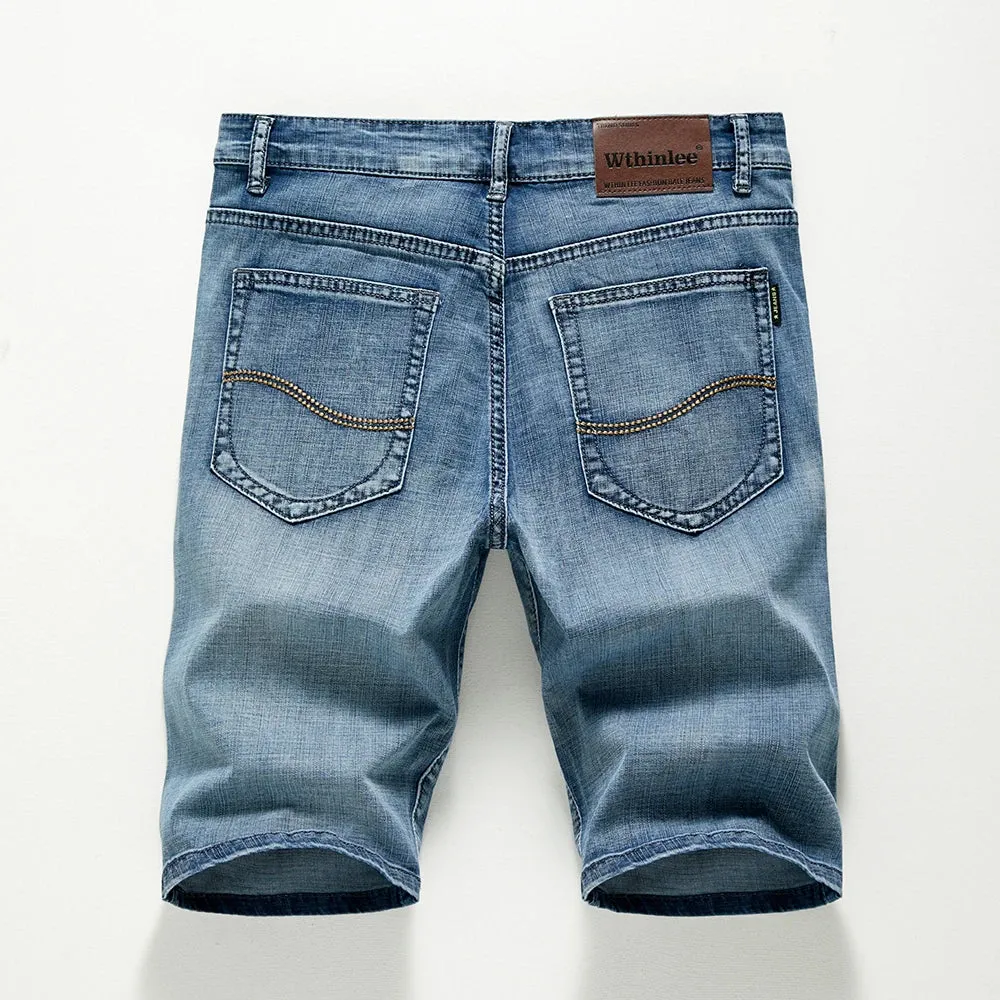 Summer Denim Stretch Fashion Design Men's Jeans Slim Straight