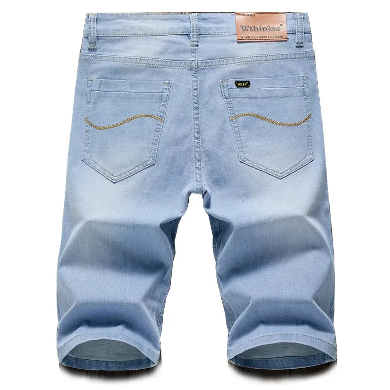 Summer Denim Stretch Fashion Design Men's Jeans Slim Straight