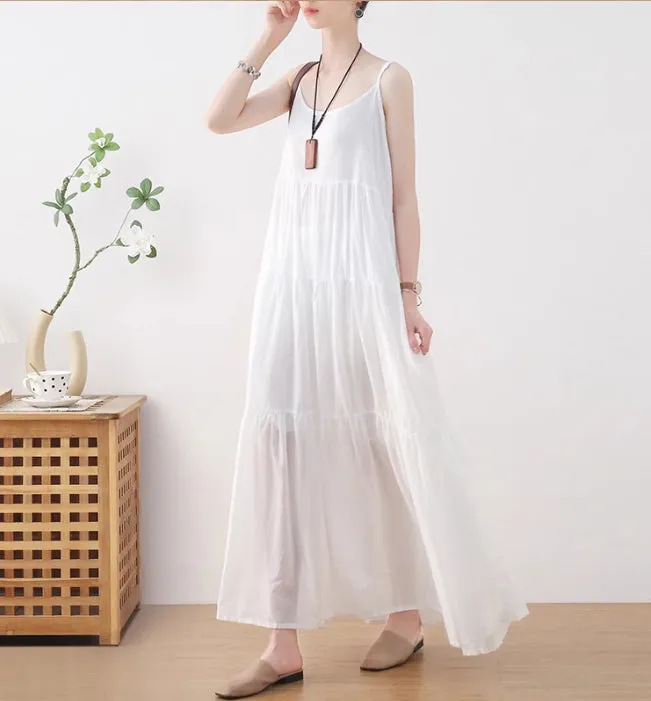 Summer Women's Linen Loose Long Dress/9987