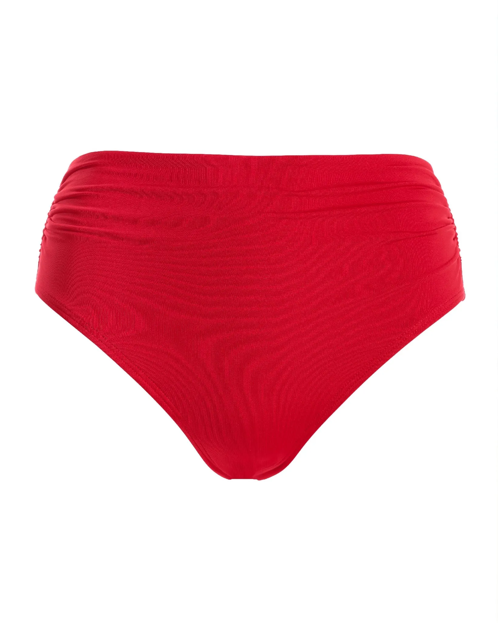 Swim Sense High-Waisted Bikini Bottom Racing Red