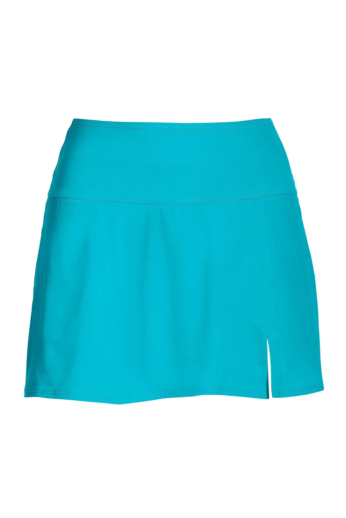 Swim Sense High-Waisted Skirted Bottom Splash Blue