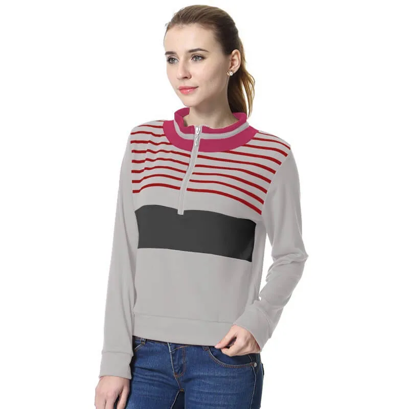 Thick Knitted Stripes Color Block Short Slim Coat