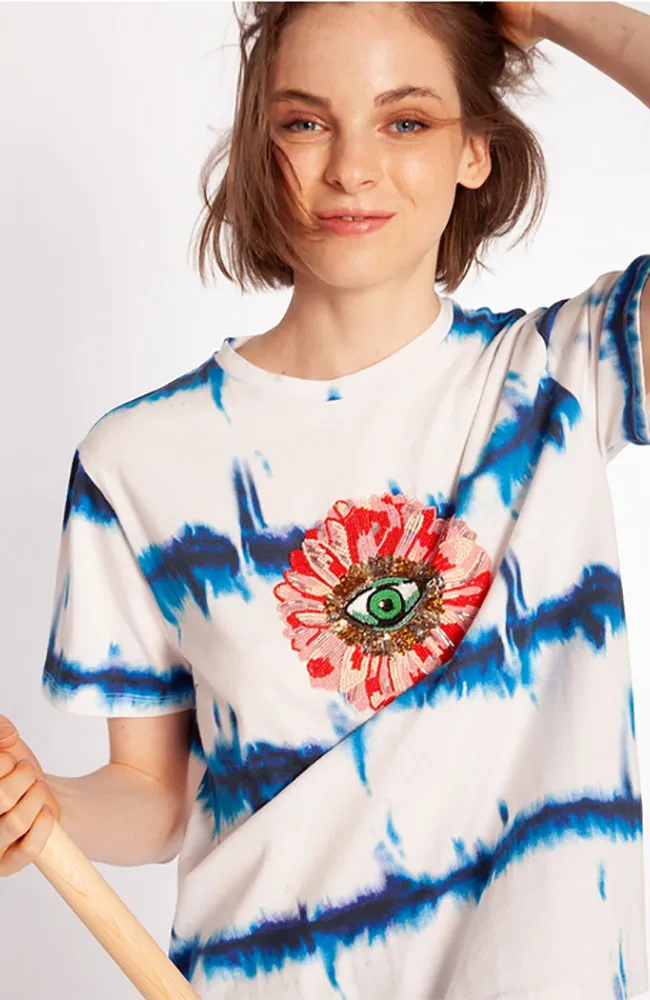 Tie Dye T-Shirt in Blue White