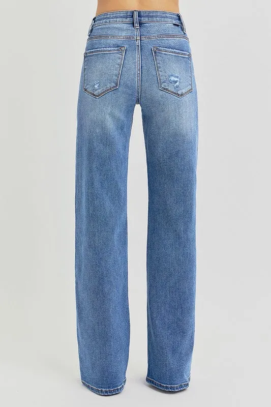 Tummy Control HR Wide Leg Denim