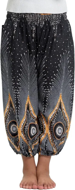 Unisex Little Kids Yoga Trousers Bohemian Beach Pants Baggy Harem Activewear for Boys and Girls Age 3-10