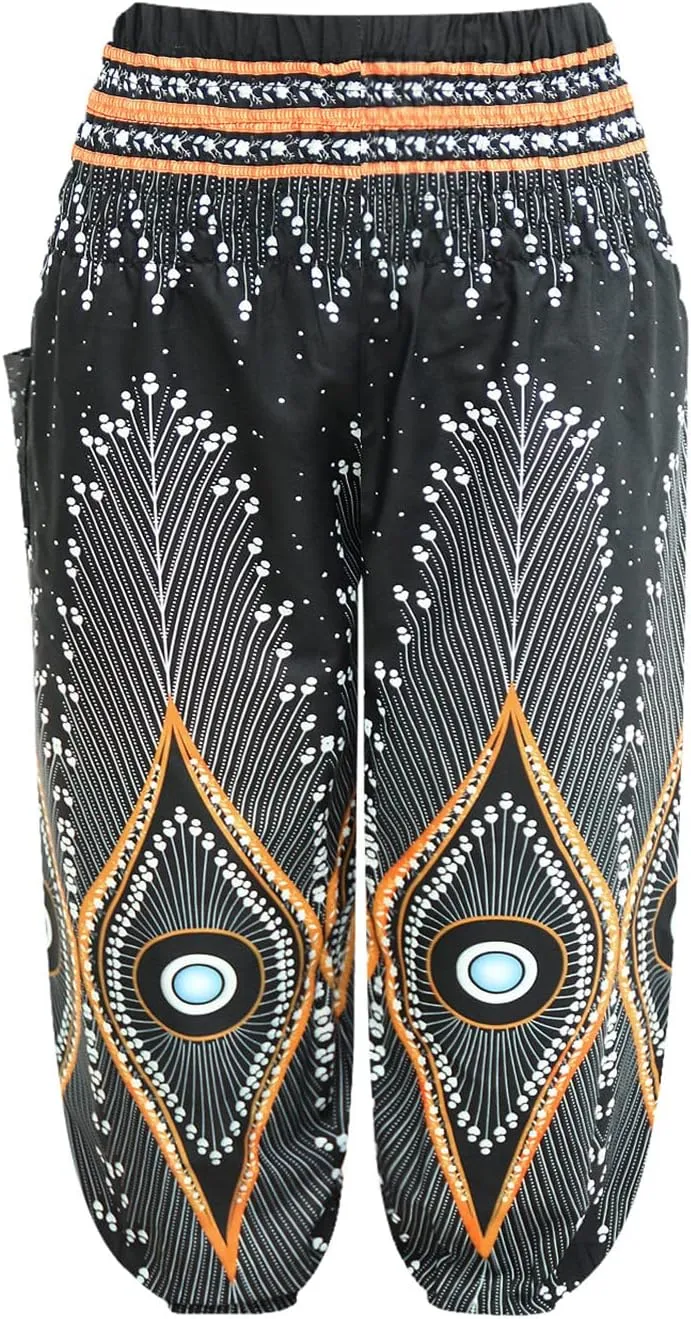 Unisex Little Kids Yoga Trousers Bohemian Beach Pants Baggy Harem Activewear for Boys and Girls Age 3-10