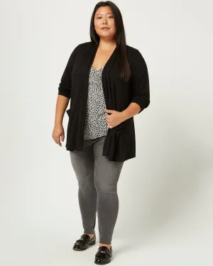 Valerie Short Sleeve Cardigan | Black