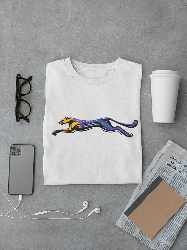 Vibrant Puma Leap Men's Cotton T-Shirt by SPIdeals