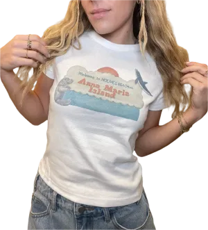Welcome to Holmes Beach AnnaBPaints Fitted Tee