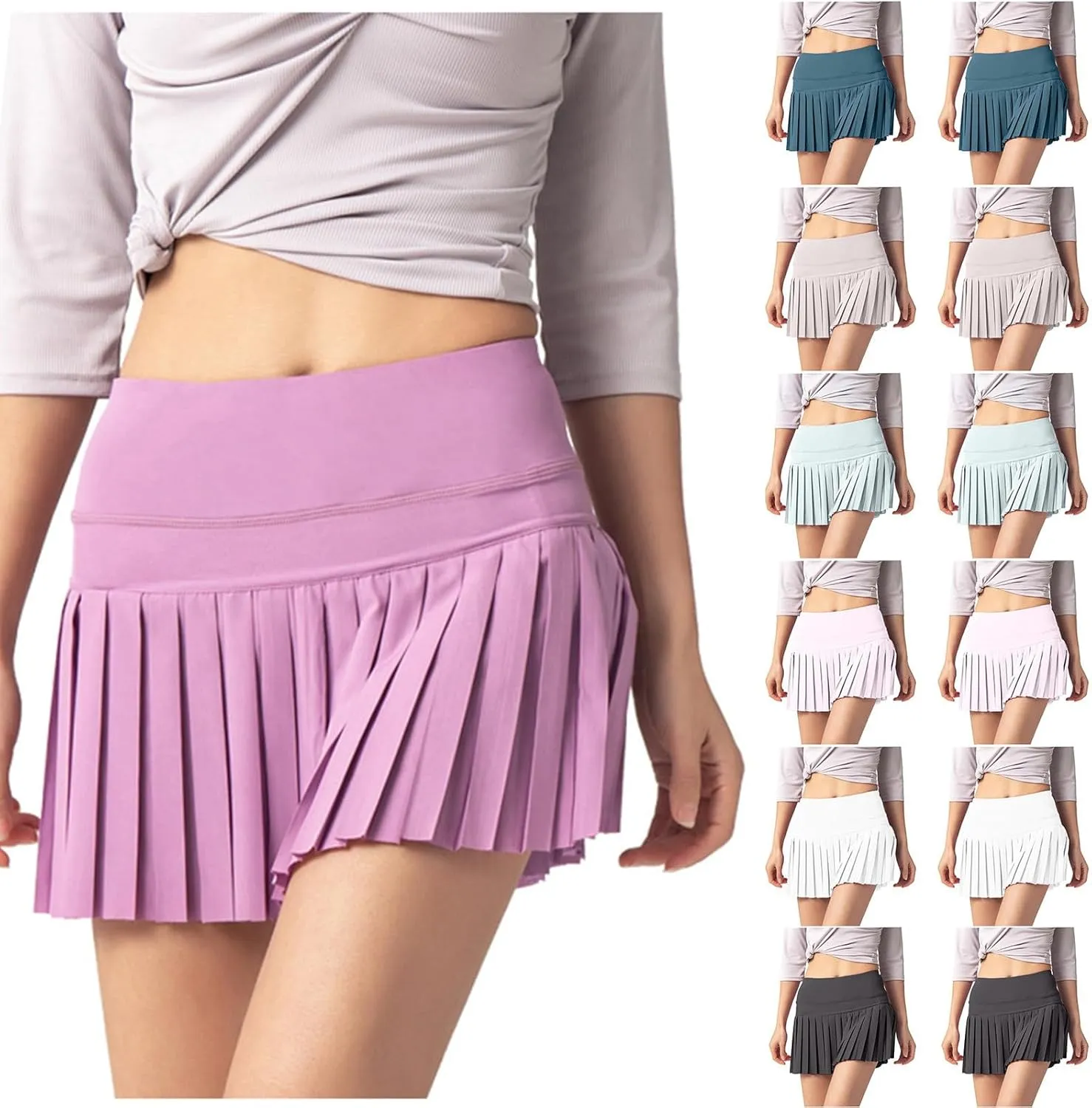 Wkishenl Athletic Shorts for Women High Waisted Running Workout Shorts Girls 2-in-1 Double Layer Quick-Drying Comfy Shorts
