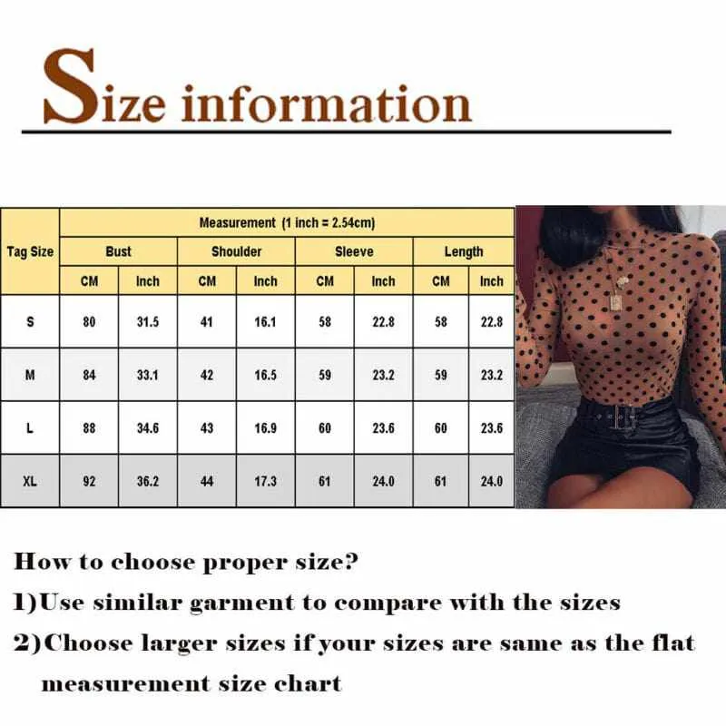 Women Casual Sexy Long-Sleeve Perspective Chiffon Top