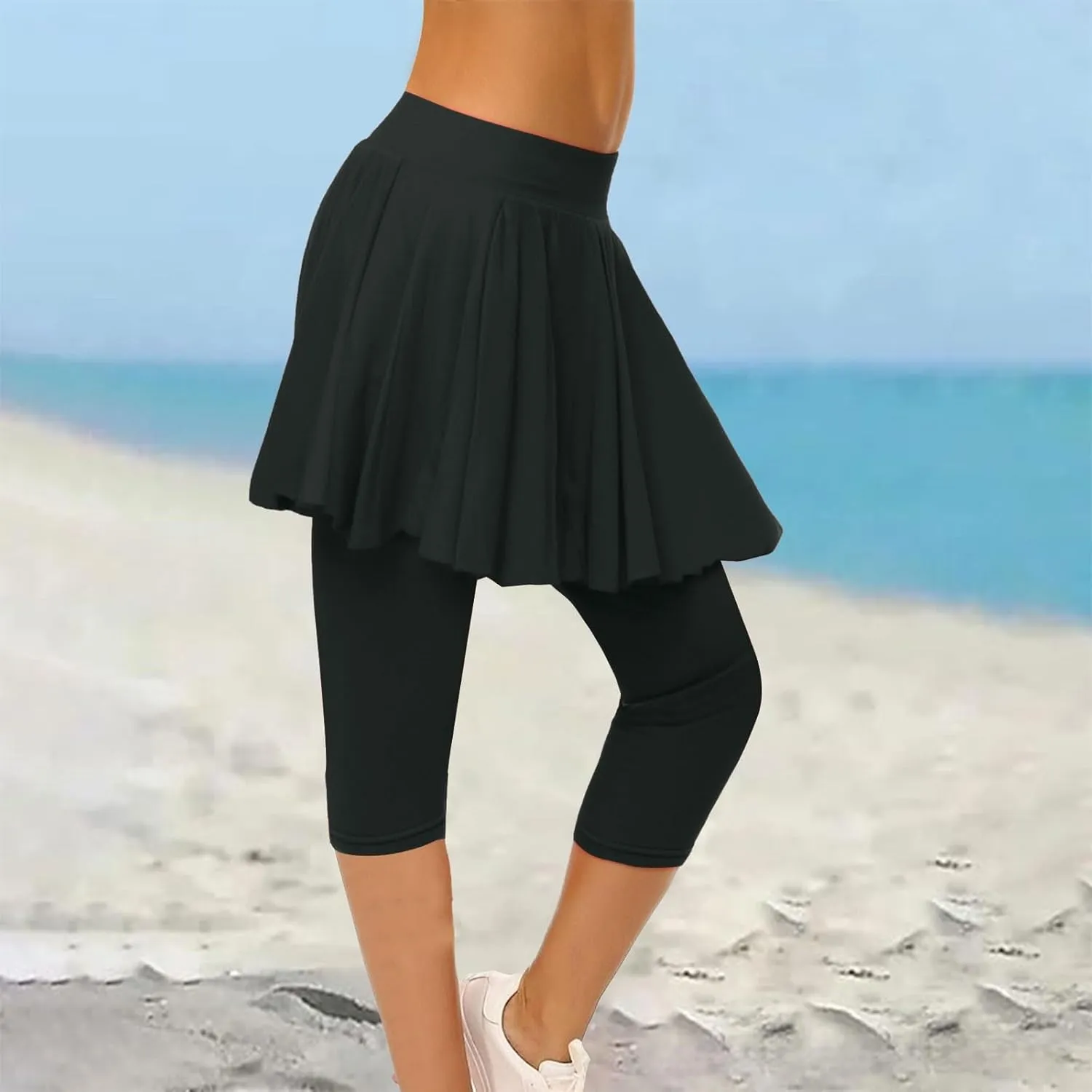 Women Quick Dry Tennis Skirts High Waisted Running Golf Athletic Skorts with Leggings Workout Gym Activewear Pants