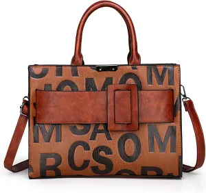 Women Tote Bag PU Leather Classy Briefcase for Work Waterproof Handbag Professional Shoulder Bag Women Business Office Bag