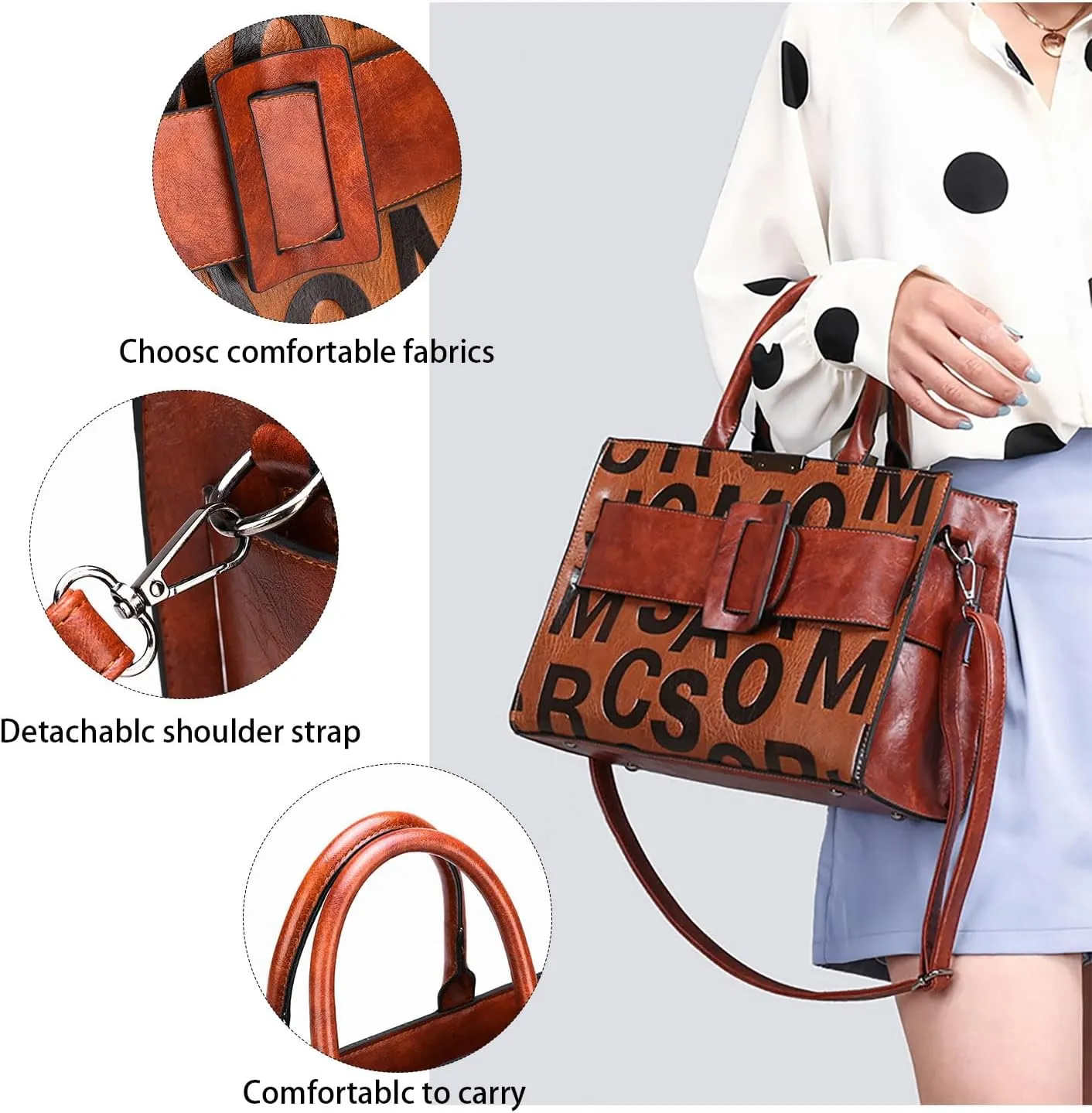 Women Tote Bag PU Leather Classy Briefcase for Work Waterproof Handbag Professional Shoulder Bag Women Business Office Bag