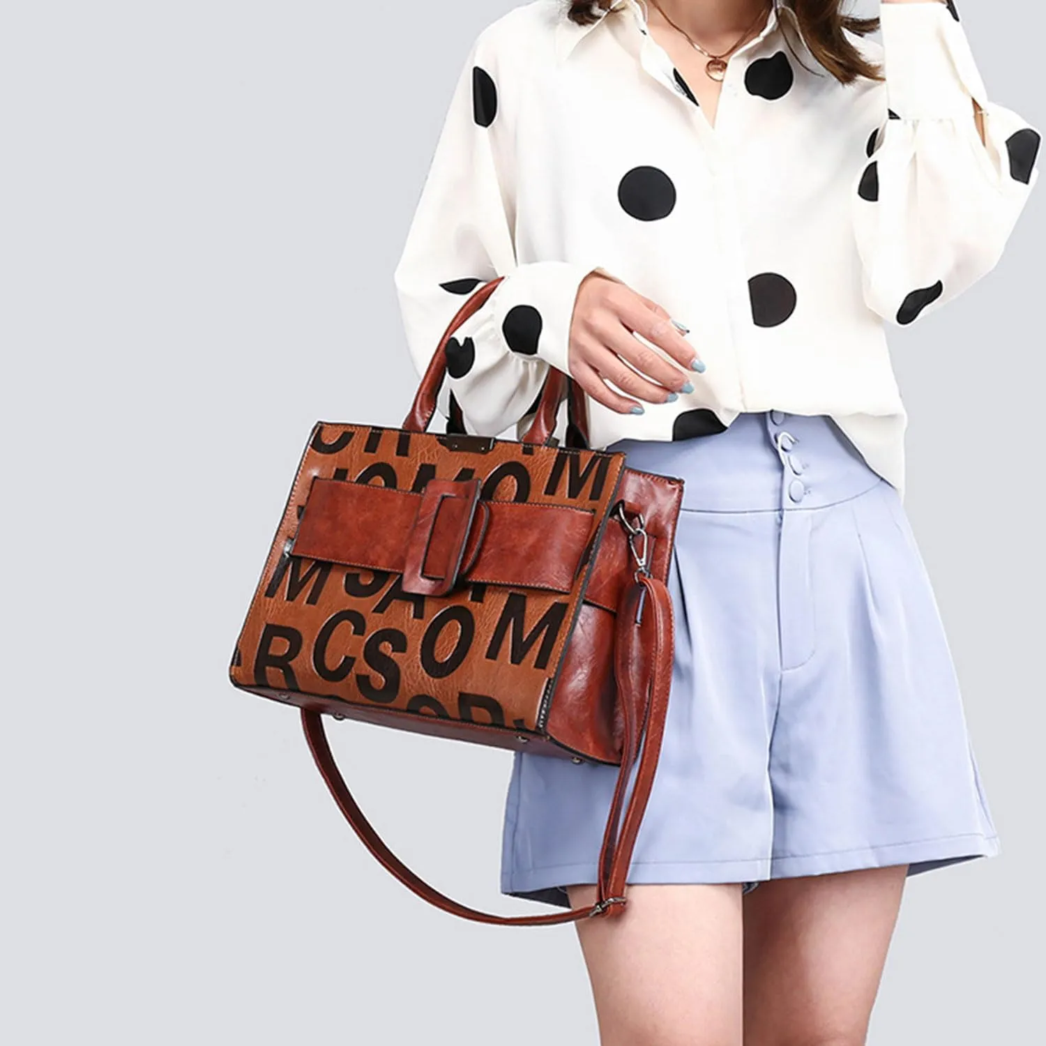 Women Tote Bag PU Leather Classy Briefcase for Work Waterproof Handbag Professional Shoulder Bag Women Business Office Bag