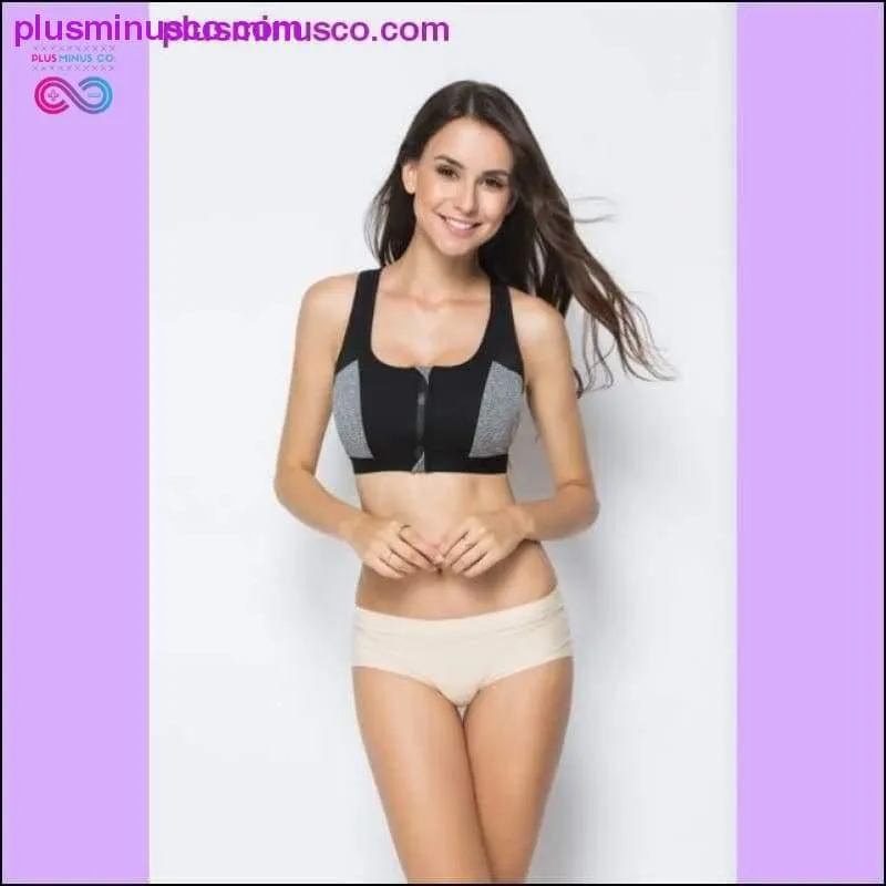 Women Zipper Push Up Sports Bras Shockproof Underwear