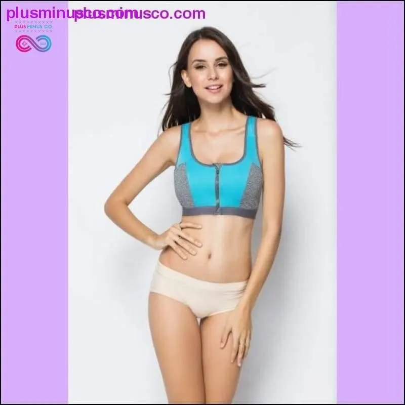 Women Zipper Push Up Sports Bras Shockproof Underwear