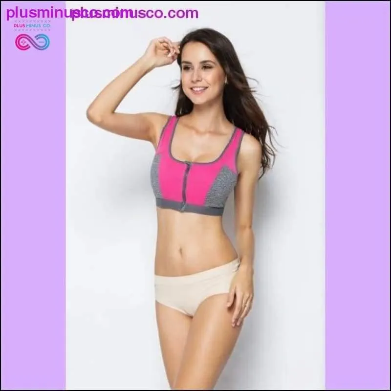 Women Zipper Push Up Sports Bras Shockproof Underwear