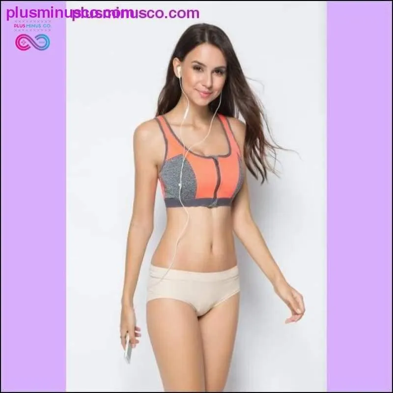 Women Zipper Push Up Sports Bras Shockproof Underwear