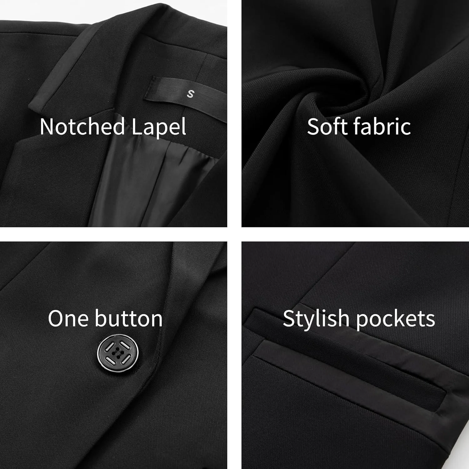 Women's 2 Piece Suit One Button Dressy Blazer Pants Suit Set Business Casual Outfits