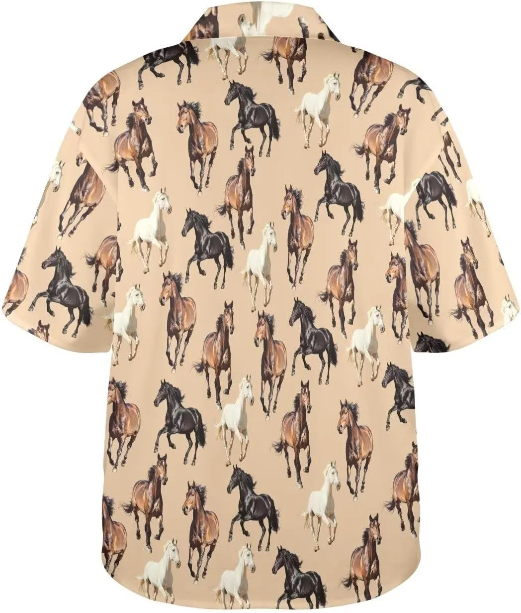 Womens Hawaiian Shirt Button Down Beach Shirts for Women Fashion Summer Tropical T-Shirts Casual Clothes